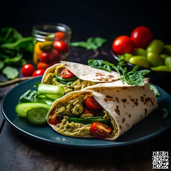 vegetarian humous wrap