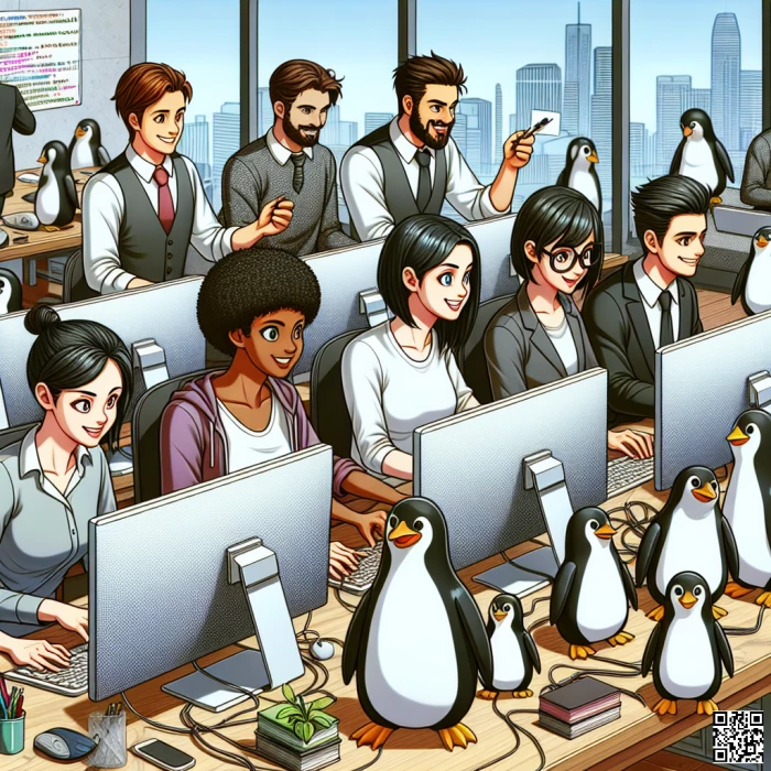 website developers crafting magic with penguins