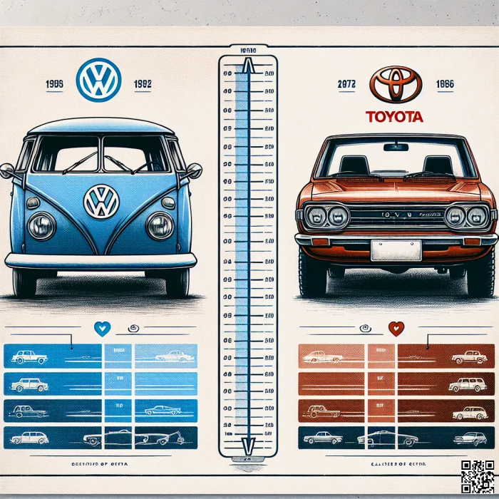 Volkswagen and Toyota comparing poster 