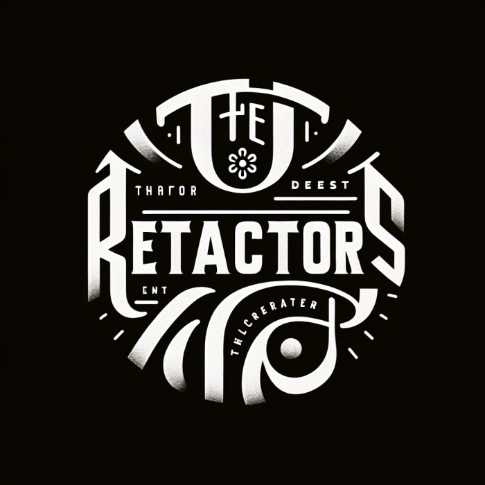 Show me an emblem with the words written The reactors. And the emblem should be eye catching 