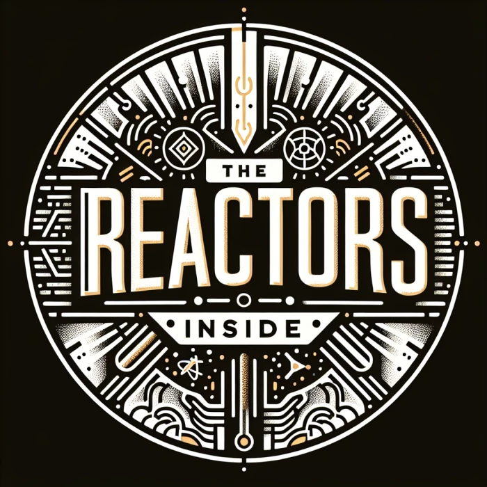 Show me an emblem written  The reactors inside and the emblem should be amazing 