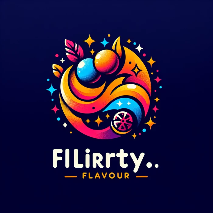 Turn the word Flirty.Flavour into a business logo make it fun and sexy dont add other words