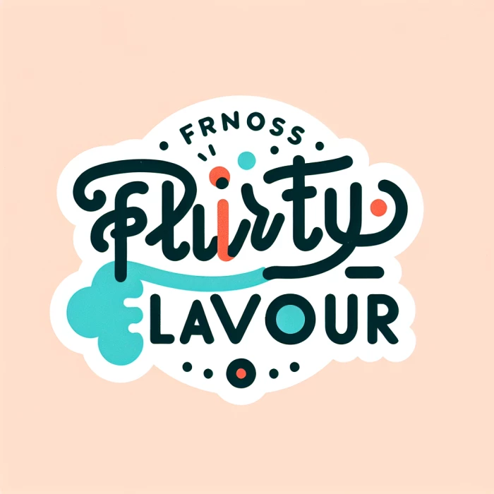 Turn the word Flirty.Flavour into a business logo