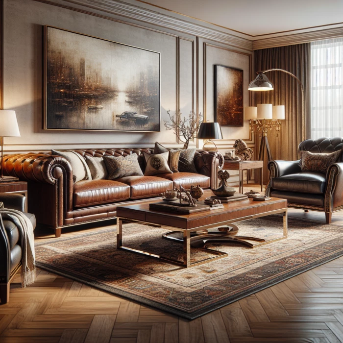 a living room with Bentley 

branded 
furniture 


