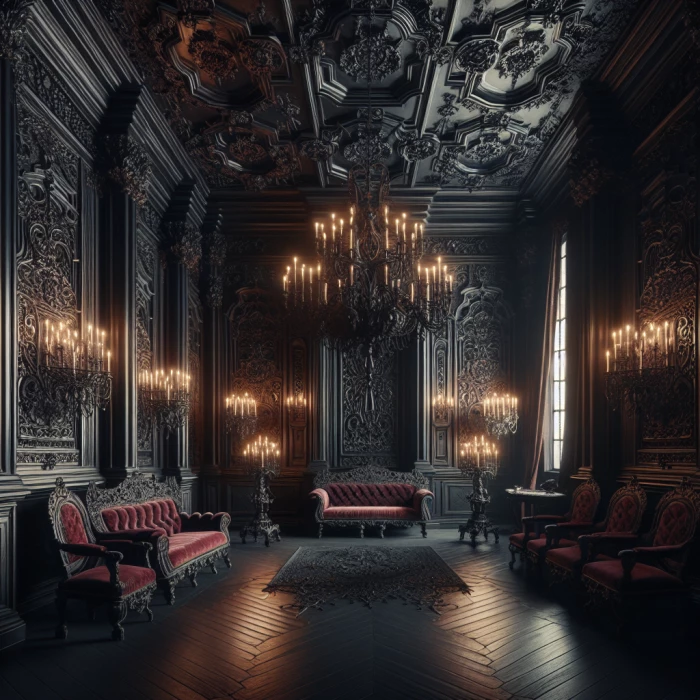 dark Aesthetic interior 
