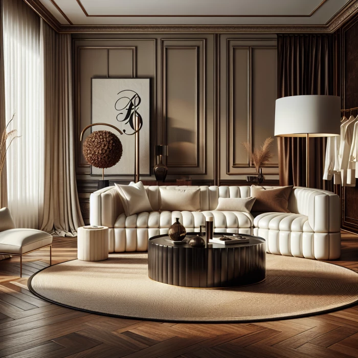 Louis vuitton branded 
living room 

