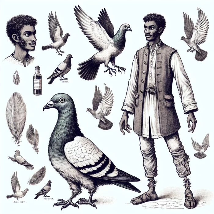 A guy in pigeon mode