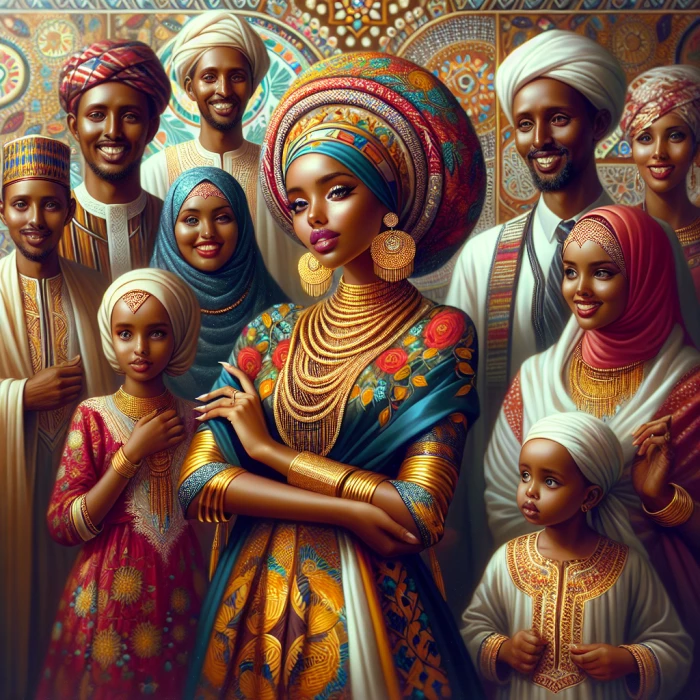 A beautiful somali girl with a loving, elegant family 