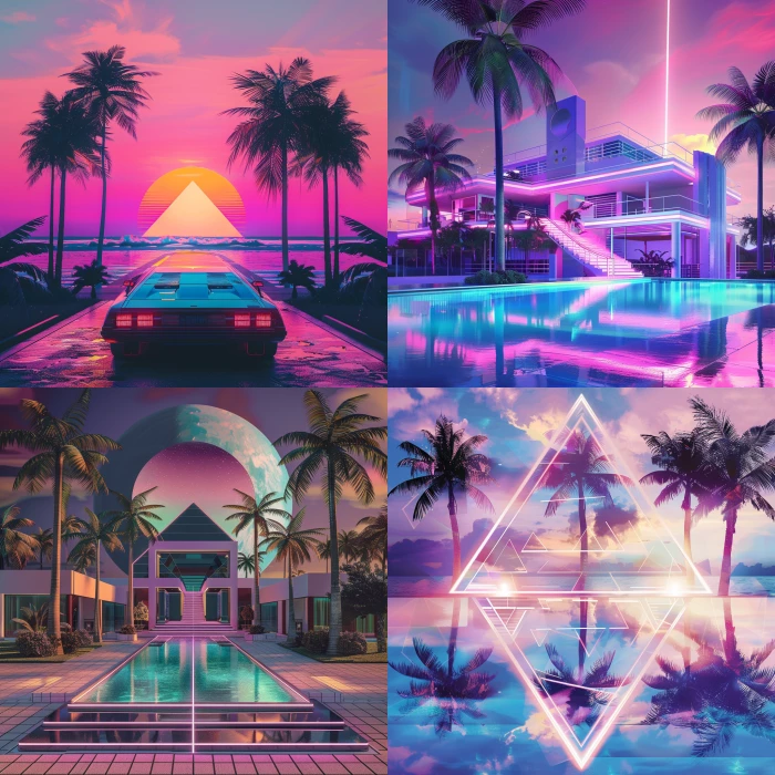 sacred geometry miami vice aesthetic