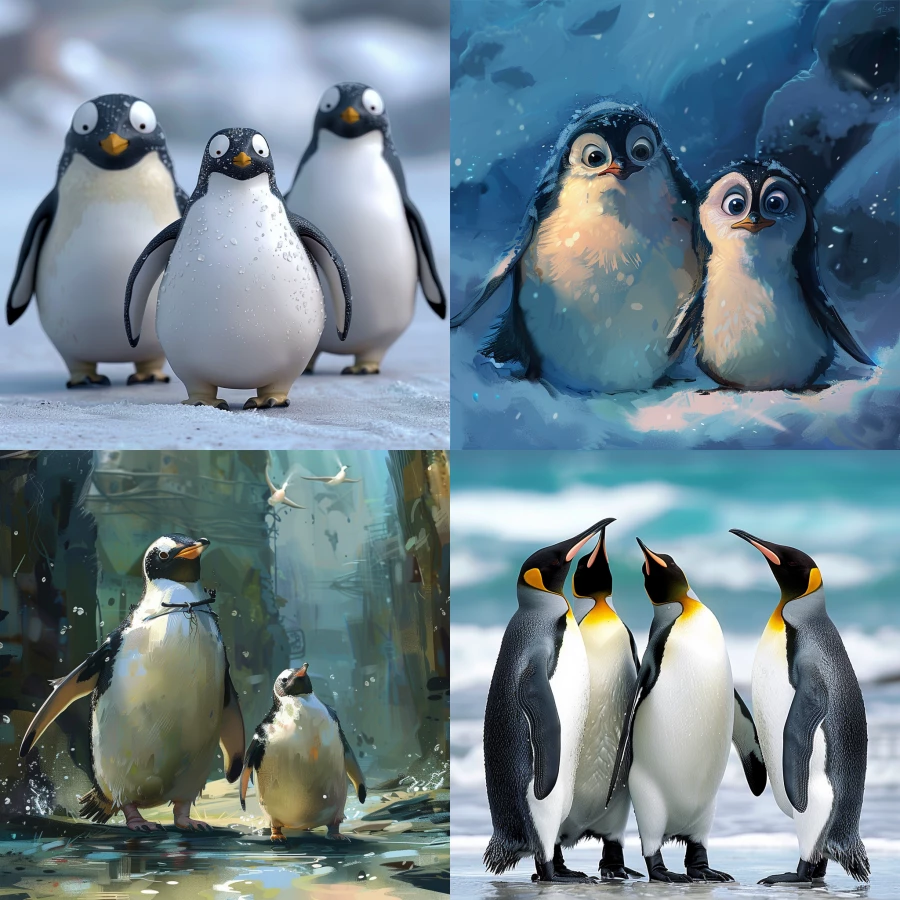 random penguins