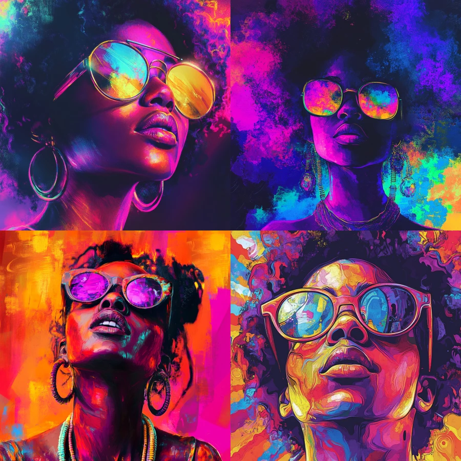 afro house music album cover, colorful, chill vibes