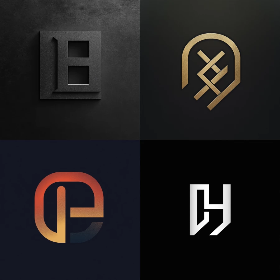 Blend D and H minimal logo