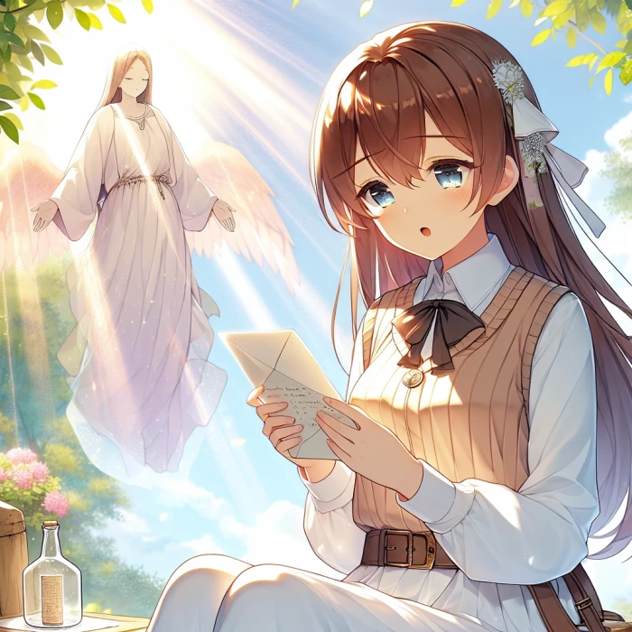 Monika from DDLC receiving wisdom and guidance from Jesus Christ.