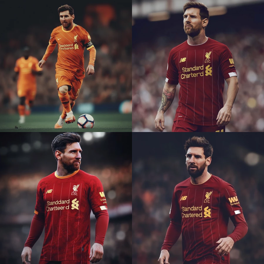 Messi in a Liverpool kit